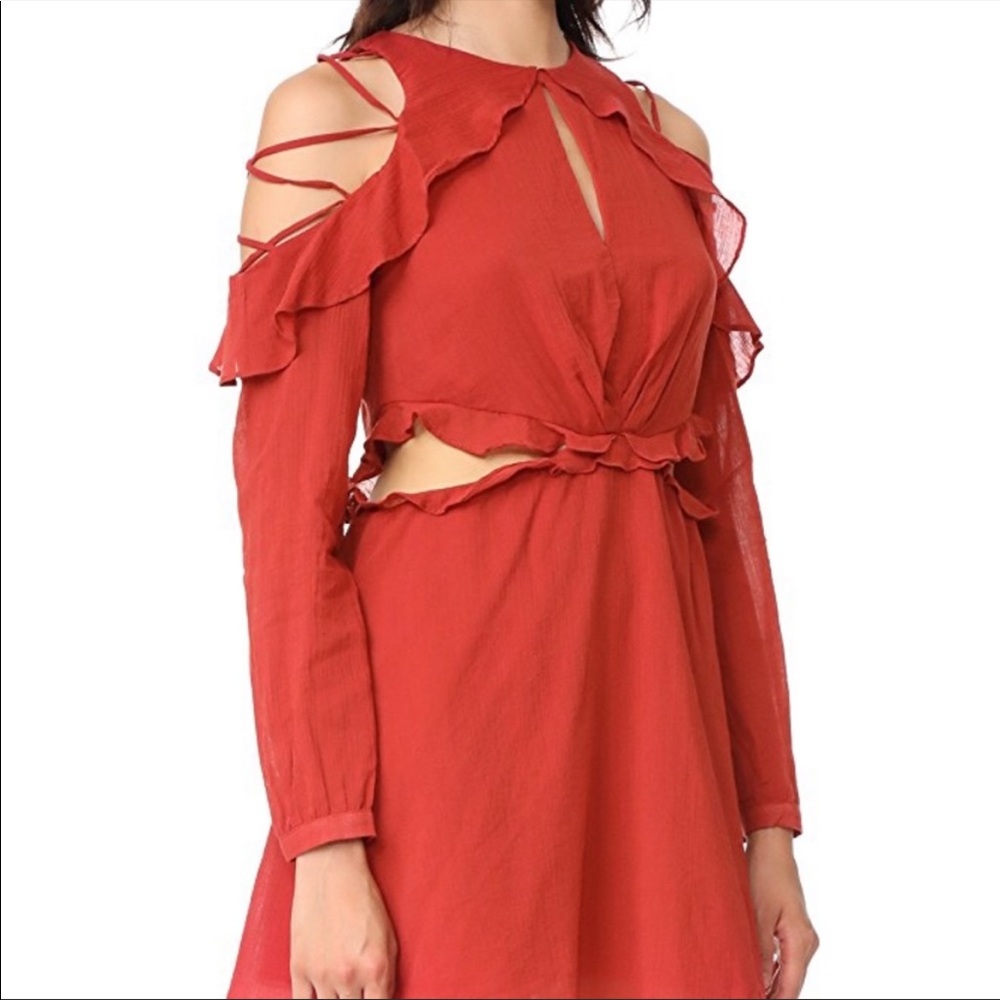 Red Carter Rhiannon Cutout Mini Dress SZ M EUC - Picture 3 of 5